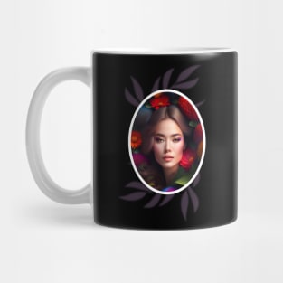 Floral Woman Print 1 Mug